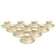 10 Minton England Gilt Porcelain Demitasse Cup & Saucers