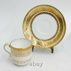 10 Minton England Gilt Porcelain Demitasse Cup & Saucers