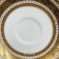 10 Minton England Gilt Porcelain Demitasse Cup & Saucers