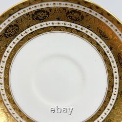 10 Minton England Gilt Porcelain Demitasse Cup & Saucers