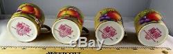 10 Paragon Hand Painted Fruit Scene withGold Demitasse Cup & Saucer Sets Rare