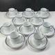 10 Porcelain D'auteuil Ligne Oceane Bistro Demitasse Cups Saucers Striped