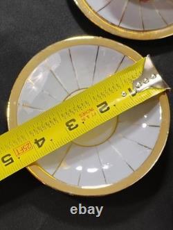 10 Vintage Demitasse Cups & Saucers Classical Greek Roman Scene Made on Japan