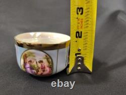 10 Vintage Demitasse Cups & Saucers Classical Greek Roman Scene Made on Japan