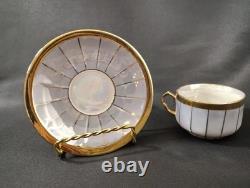 10 Vintage Demitasse Cups & Saucers Classical Greek Roman Scene Made on Japan