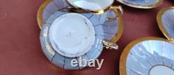 10 Vintage Demitasse Cups & Saucers Classical Greek Roman Scene Made on Japan