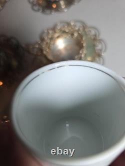 10 Vintage Marchetti Prata 90 Porcelana Real Demitasse Espresso Cups Saucers