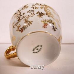 10 Vintage Richard Ginori Gold Filigree Demitasse Espresso Tea Cup & Saucer Set
