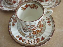 10 antique Copeland Spode India Tree porcelain Demitasse tea cups & saucers