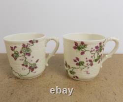 11 Haviland & Co Limoges Demitasse Cups & Saucers Green Birds Leaves Red Berries