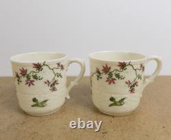 11 Haviland & Co Limoges Demitasse Cups & Saucers Green Birds Leaves Red Berries