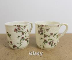 11 Haviland & Co Limoges Demitasse Cups & Saucers Green Birds Leaves Red Berries