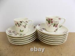 11 Haviland & Co Limoges Demitasse Cups & Saucers Green Birds Leaves Red Berries