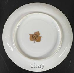 11pc Pickard China Demitasse Cups Saucers hand painted gilt trim raised beads