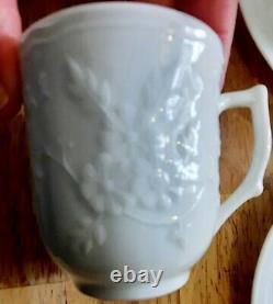 12 A Raynaud & Co Ceralene Hawthorn Limoges France China Demitasse Cups Saucers