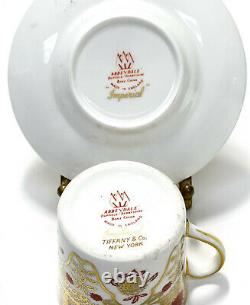 12 Abbeydale for Tiffany & Co. Porcelain Demitasse Cup & Saucers in Imperial