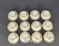 12 Antique Haviland H & C Limoges YALE Demitasse Cups & Saucers Sets Mint