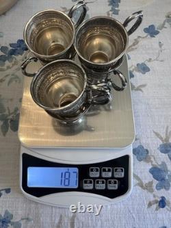 12 Antique Wedgwood Sterling Silver Demitasse Cup Liners & Saucers 367 Grams