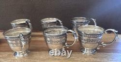 12 Antique Wedgwood Sterling Silver Demitasse Cup Liners & Saucers 367 Grams