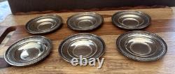 12 Antique Wedgwood Sterling Silver Demitasse Cup Liners & Saucers 367 Grams