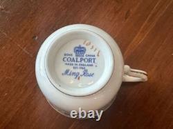 12 Coalport Ming Rose Bone China Demitasse Cups and Saucers