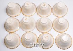 12 Hallmarked FP STERLING SILVER Demitasse Cups & Saucers with Belleck Liners -VGC