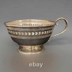 (12) Lenox Demitasse Cups with M. Fred Hirsch Sterling Silver Liners & Saucers
