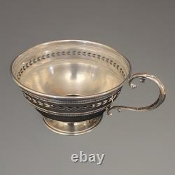 (12) Lenox Demitasse Cups with M. Fred Hirsch Sterling Silver Liners & Saucers