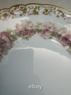 12 Limoges Ls&s France Rose Floral Demitasse Teacup & Saucer Sets & Plate