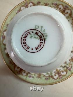 12 Limoges Ls&s France Rose Floral Demitasse Teacup & Saucer Sets & Plate