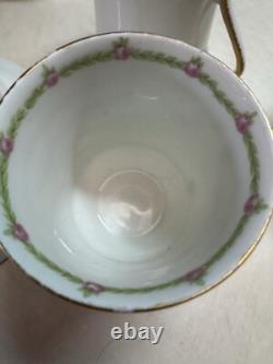 12 Limoges Ls&s France Rose Floral Demitasse Teacup & Saucer Sets & Plate
