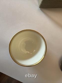 12 Sets Gorham sterling silver & Lenox porcelain demitasse cups & saucers EVC