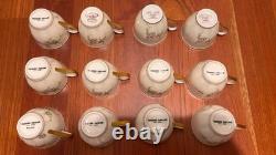 12 Theodore Haviland Rosalinde New York America France Demitasse Cups & Saucers