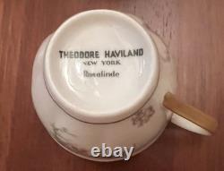 12 Theodore Haviland Rosalinde New York America France Demitasse Cups & Saucers