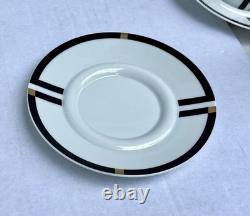 12p-pc Rosenthal Continental Nera 6 Sets Demitasse Cups & Saucers Coffee Tea Cup