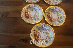 13 pc 6 sets Hammersley Queen Anne Coffee cups teacups tea saucer demitasse