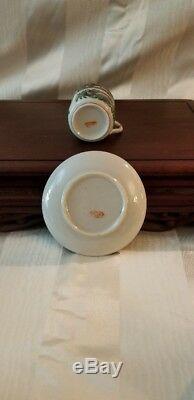 15 19th C Demitasse Cups/Saucers Canton Famille Rose Butterfly Medallion