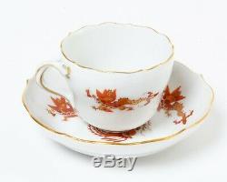 15-pc Meissen Red Dragon Demitasse Mocha Set Coffee Pot Cups Saucers Tea Service