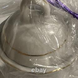 17 pc China Demitasse Tea Pot Creamer Sugar Bowl 6 Tea Cups & saucers Set candle