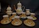 17pc Imperial Japan Design Demitasse Footed Cups Saucers Creamer Sugar Gold Gild