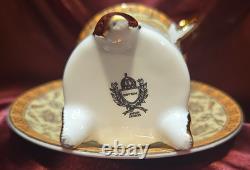 17pc Imperial Japan Design Demitasse Footed Cups Saucers Creamer Sugar Gold Gild