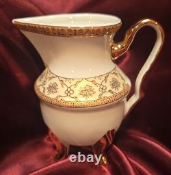 17pc Imperial Japan Design Demitasse Footed Cups Saucers Creamer Sugar Gold Gild