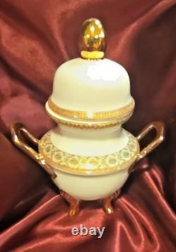 17pc Imperial Japan Design Demitasse Footed Cups Saucers Creamer Sugar Gold Gild