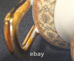 17pc Imperial Japan Design Demitasse Footed Cups Saucers Creamer Sugar Gold Gild