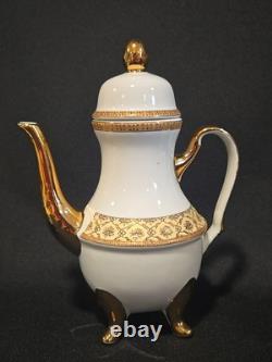 17pc Imperial Japan Design Demitasse Footed Cups Saucers Creamer Sugar Gold Gild