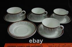 17pc Set Spisa Ribb Demitasse/Expresso Cups & Saucers MCM Gustavsberg Sweden Sig