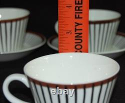 17pc Set Spisa Ribb Demitasse/Expresso Cups & Saucers MCM Gustavsberg Sweden Sig