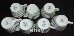 17pc Set Spisa Ribb Demitasse/Expresso Cups & Saucers MCM Gustavsberg Sweden Sig