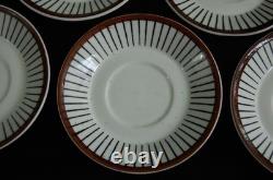17pc Set Spisa Ribb Demitasse/Expresso Cups & Saucers MCM Gustavsberg Sweden Sig