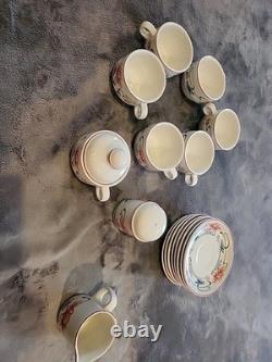 18 Villeroy & Boch FLORIDA Demitasse Cup & Saucer West Germany Porcelain 3